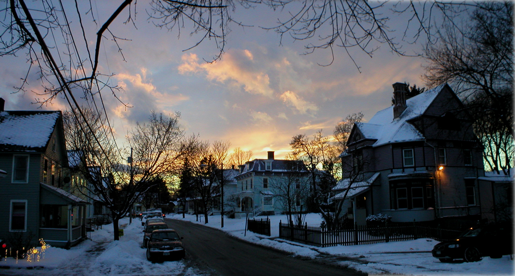 Pearl St Kingston NY At Sunset Dec 31st 2008