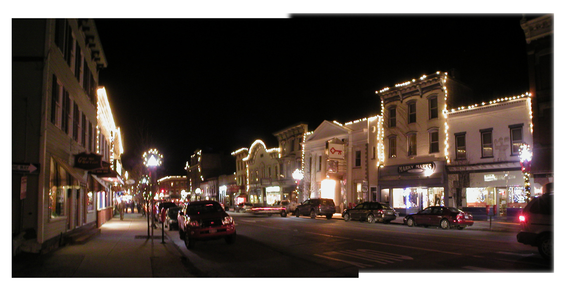 Saugerties At Night Panorama