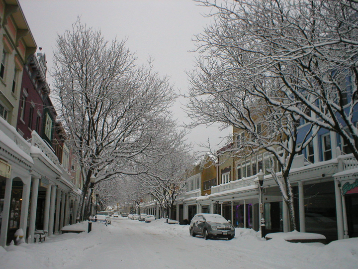 Wall St In Snow